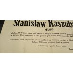 Obituary of the late Stanislaw Kashubski (King) Year 1915