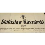 Nekrolog Ś.P. Stanisław Kaszubski (Król) Rok 1915
