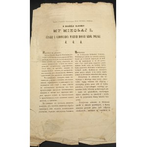 Auszug aus dem Protokoll des Staatssekretariats des Königreichs Polen vom 26. Mai 1846