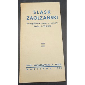 Zaolzie Silesia Detailkarte mit Beschreibung Jahr 1938