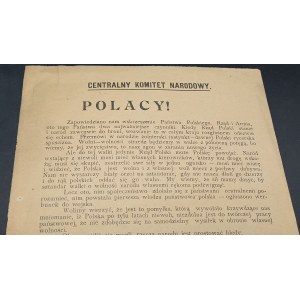 Flugblatt der Proklamation des Zentralen Nationalkomitees an die Polen