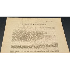 Deklaracja programowa Unii Narodowo-Państwowej