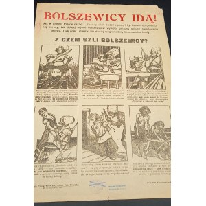 Plakat ostrzegający przed Bolszewikami Rok 1920