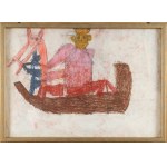 Adam DEMBIŃSKI (1943-2014), Scena z krucyfiksem | W łodzi (praca dwustronna) (lata 90.)