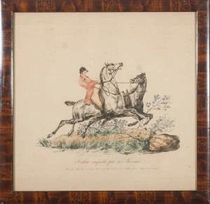 Antoine Charles Horace VERNET, Francja, XVIII/XIX w. (1758 - 1836), Osadzenie spłoszonego konia, ok. 1799 r.