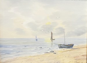 Soter JAXA-MAŁACHOWSKI (1867-1952), Na brzegu (1929)