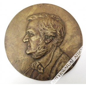 [medalion, pocz. XX W.] Richard Wagner, [medalion, pocz. XX w.] Richard Wagner; pocz. XX w./mosiądz, średnica 23 cm.