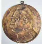 Jan Florian Raszka (1871-1945) - [medalion, 1917] Medalion z portretem Józefa Piłsudskiego, Jan Florian RASZKA (1871-1945) - [medalion, 1917] Medalion z portretem Józefa Piłsudskiego