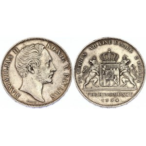 German States Bavaria 2 Taler / 3-1/2 Gulden 1854