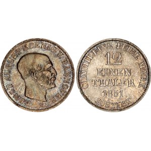 German States Hannover 1/12 Taler 1851 B
