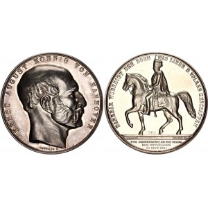 German States Hannover Silver Medal Ernst August 1861 (ND) Modern Restrike