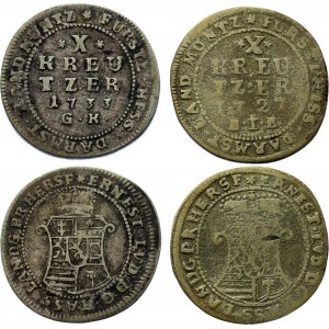 German States Hesse-Darmstadt 2 x 10 Kreuzer 1727 - 1733