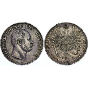 German States Prussia 2 Vereinsthaler 1862 A