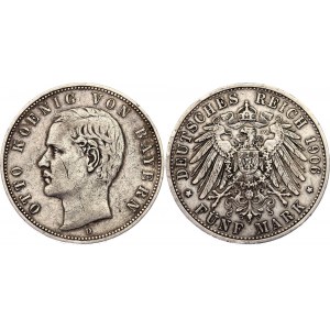 Germany - Empire Bavaria 5 Mark 1906 D