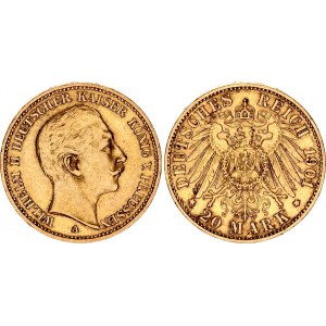 Germany - Empire Prussia 20 Mark 1901 A