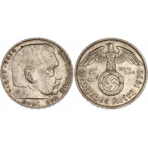 Germany - Third Reich 5 Reichsmark 1938 G