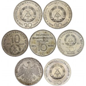 Germany - DDR Lot of 7 Coins 1968 - 1981