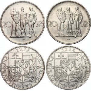 Czechoslovakia 2 x 20 Korun 1933