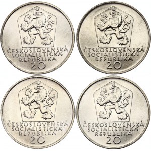 Czechoslovakia 4 x 20 Korun 1972