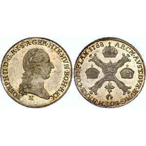 Austrian Netherlands 1/4 Kronentaler 1788 H
