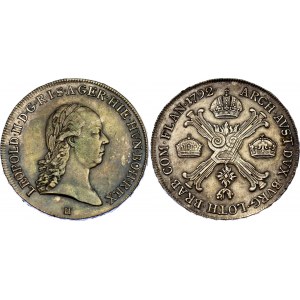 Austrian Netherlands 1/2 Kronentaler 1792 H