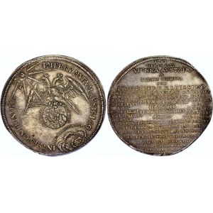 Austria Silver Medallic Taler Liberation of Vienna from Turks 1683