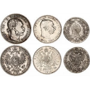 Austria Lot of 3 Coins 1788 - 1913