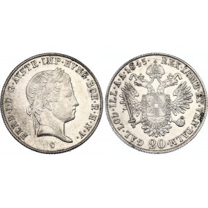 Austria 20 Kreuzer 1845 C