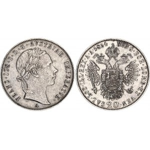 Austria 20 Kreuzer 1854 A