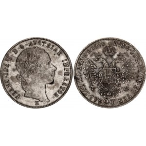 Austria 20 Kreuzer 1855 E