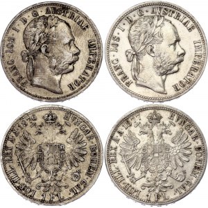 Austria 2 x 1 Florin 1876 - 1877