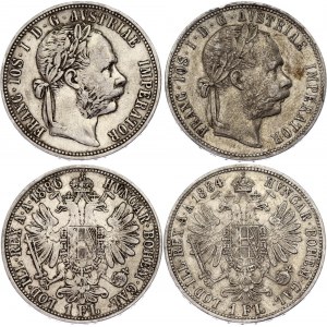 Austria 2 x 1 Florin 1884 - 1886
