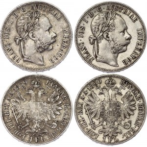 Austria 2 x 1 Florin 1889 - 1890