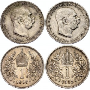 Austria 2 x 1 Corona 1913 - 1916