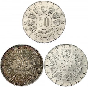 Austria 3 x 50 Schilling 1964 - 1974
