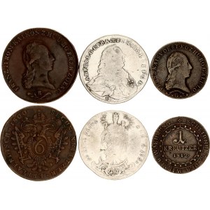 Austria Lot of 3 Coins 1763 - 1812