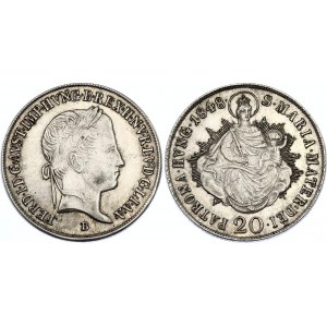 Hungary 20 Krajczar 1848 B