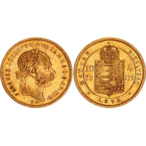 Hungary 10 Francs / 4 Forint 1875 KB