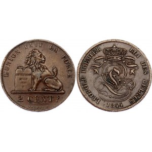 Belgium 2 Centimes 1844