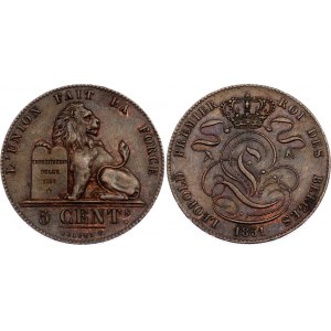 Belgium 5 Centimes 1851