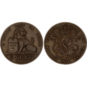 Belgium 5 Centimes 1852