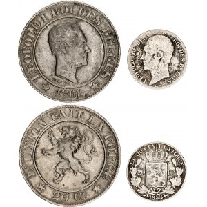 Belgium 2 x 20 Centimes 1853 - 1861