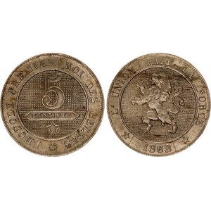 Belgium 5 Centimes 1862