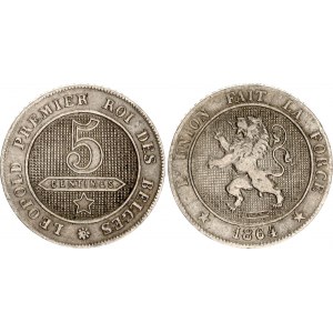 Belgium 5 Centimes 1864