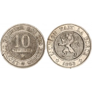 Belgium 10 Centimes 1863