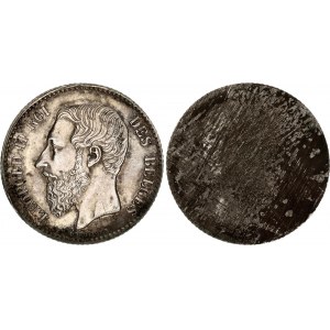 Belgium 1 Franc 1866 - 1886 (ND) Obverse Pattern
