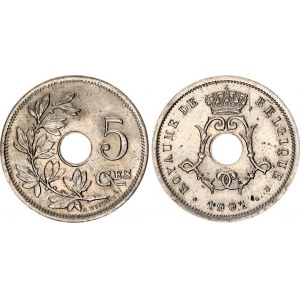 Belgium 5 Centimes 1901