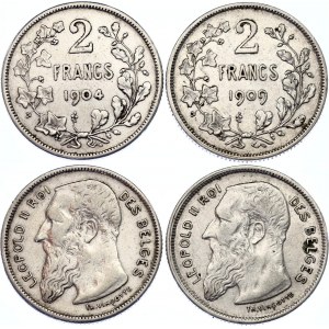 Belgium 2 x 2 Franc 1904 - 1909