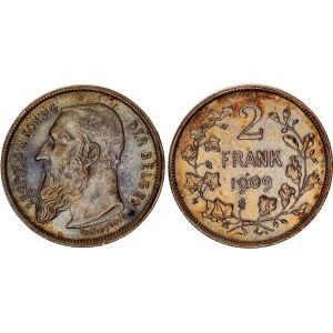 Belgium 2 Francs 1909