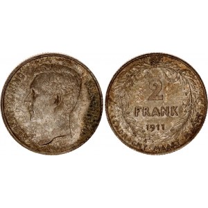Belgium 2 Francs 1911
